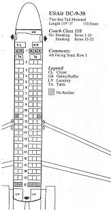 vintage airline seat map usair dc 9 30 frequently flying