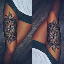 Henna Mandala Hennadrawing Henna Tattoo Kit Tattoo Kits Front Thigh Tattoos