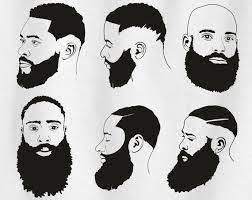 9x Beard Black Man Bundle Svg Afro Man Hairstyle Men Svg Short Beard File Hipster Beard Silhoue Beard Drawing Black Artwork Beard Cartoon