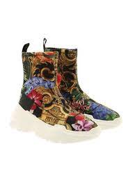 Versace Jeans Couture Spring Summer 2020 Linea Fondo Speed Sneakers In Tropical Baroque E0vvbsc6 71369 M09 Sneakers Multicolor Versace Jeans Sneakers