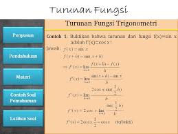 Contoh Soal Dan Pembahasan Aplikasi Turunan Fungsi Trigonometri Ilmusosial Id