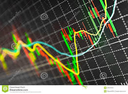 computer monitor stock chart stock photo image of market