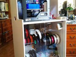 Cabinet For Printer Dry Storage For Filament With Easy Change System And Tooling 3d Printing On Wheels Workstation By G Printer Storage Workstation Storage