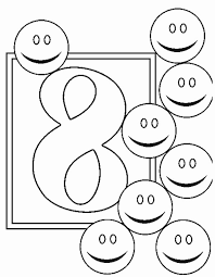 If your child loves interacting. Learn Number 8 With Eight Smiley Faces Coloring Page Bulk Color