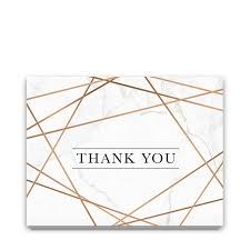 You can share your thank you card on social media, your blog or send it in a thoughtful email. Marble Wedding Thank You Card With Geometric Lines For Industrial Event