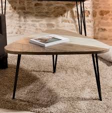Un superbe design, sobre et épuré, esprit charme contemporain. Table Basse Triangulaire Bois D Acacia Metal Noir Cadix Tables Basses Pier Import