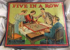 Five In A Row Board Game Classic Hard To Find 1930s Five In A Row Board Games The Row