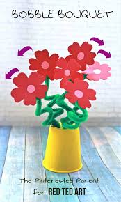 12,643 followers · arts & crafts store. Flower Bouquet Craft Red Ted Art Make Crafting With Kids Easy Fun