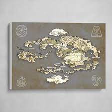 Check spelling or type a new query. Avatar The Last Airbender World Map Canvas Print By James Nalepa