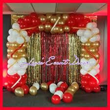 There are many ways of decorations from balloons for your occasions. Red And Golden Balloon Decoration Novocom Top