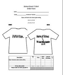 Tshirt Order Form Editable School Tshirts Order Form Template Free Order Form Template