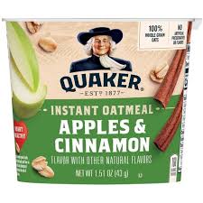 Quaker Instant Oatmeal Cup Apple Cinnamon 1 51oz Target