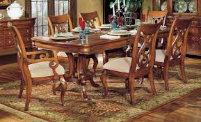 The latham collection is made from solid wood with stunning cherry, oak, and walnut veneers, all finished in a tawny brown color for a rustic touch. Legacy Classic Vintage Double Pedestal Extension Dining Collection With Harp Back Chair D200 622 Set5 2 At Homelement Com