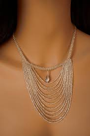 Necklace Very Elegant White Color With Brillant Small Beads Can Be Worn With A Cocktail Dress Or More Casual Fancy Necklace Unique Necklaces Beaded Jewelry