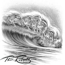 Horse Wave Surf Art Phil Roberts Surf Art Surf Painting Draw On Photos
