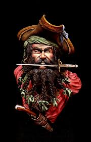 Blackbeard Edward Drummond Teach 1718 Pirate Art Blackbeard Pirates
