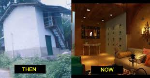 The structure of suresh raina's home reassembles a cottage with a lot of plants and contemporary lamps placed as part of interiors. 6 Then And Now Pictures Of Indian Cricketers Houses
