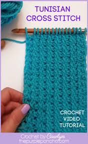 Crochet soft and snugly baby afghans using baby afghan pattern books from annie's. How To Crochet Tunisian Cross Stitch The Purple Poncho