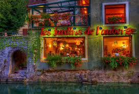 Les Jardins De L Auberge Restaurant On The Canal Annecy France Annecy France Photos Culture Of France