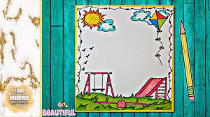 drawing of playground to decorate the notebooks تزين دفاتر مدرسة من ال drawings decor playground
