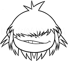 Online coloring pages for kids and parents. How To Draw Noodle From Gorillaz Coloring Page Trace Drawing