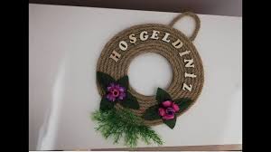 Diy, baby shower, baby door decor, tüllü bebek odası kapı süsü yapılışı,bebek görme. Hasir Ipten Hosgeldiniz Kapi Susu Yapimi Evde Diy Kendin Yap Youtube