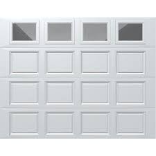 Wayne Dalton Classic Steel Model 9100 9 Ft X 7 Ft Insulated White Single Garage Door With Windows Lowes Com In 2021 Single Garage Door Garage Doors Steel Garage Doors