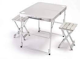 World Outdoor Products Two Person Suitcase Style Camp Master Lightweight Aluminum Portable Folding Camping Table Kitchen Chairs For Sale Folding Camping Table