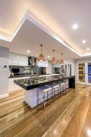 13 beamed ceiling lighting for kitchen; False Ceiling Design For Kitchen 10 Exclusive Design Ideas For Your Kitchen Makeover Building And Interiors Products