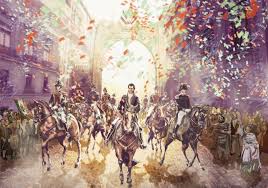 1824 4 de octubre de 1824, se Entrada Triunfante Del Ejercito Trigarante Inicio De Mexico Independiente