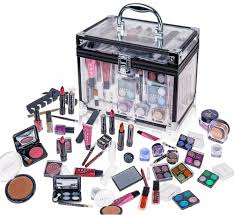Shany Carry All Trunk Professional Makeup Kit Eyeshadow Pedicure Manicure With Black Trim Clear Case Th Professional Makeup Kit Makeup Kit Cosmetic Gift Set