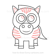 For the short and fluffy tail, simply draw a small fluff on the backside of the llama. How To Draw A Zebra Filled With Adorable Stripes