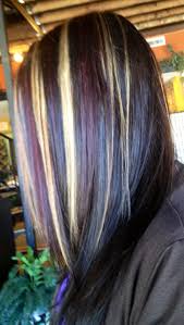 Hairstyles for women with big noses. Dark Chocolate Brown With Cherrie And Golden Blonde Chunks Blonde Chunks Golden Blonde Brown To Blonde
