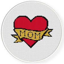 In three simple steps you will transform a picture into a beautiful cross stitch chart. I Love Mom Cross Stitch Pattern Stitch Patterns Cross Stitch Designs Cross Stitch