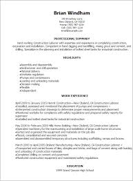 Resume Templates Construction Resumetemplates Resume Templates Sample Resume Resume Template Professional