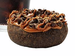 Combine the cold coffee, milk, sugar, chocolate syrup, hazelnut syrup, vanilla, and almond extract in a blender and blend for 1 minute on low to. Dunkin Donuts Unveils New Caramel Chocoholic Donut Chew Boom