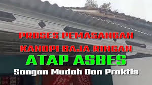 Ini daftar harga baja ringan 2021 lengkap dengan cara menghitung dan biaya pasang yang dikenakan. Pemasangan Kanopi Baja Ringan Dengan Atap Asbes Mudah Dan Simple Youtube