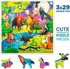 Whether the skill level is as a beginner or something more advanced, they're an ideal way to pass the time when you have nothing else to do like waiting in an airport, sitting in your car or as a means to. Buy Wooden Puzzles For Kids Ages 3 5 3 Jigsaw Puzzles For Toddlers 4 8 Years Old 100 Uniquely Carved Wood Pieces Designed For Your Children S Joy Gift Toys For Boys
