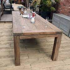 Large 280cm lowry reclaimed teak 10 seater rectangular garden dining table. Large 280cm 10 Seater Reclaimed Teak Rectangular Garden Dining Table