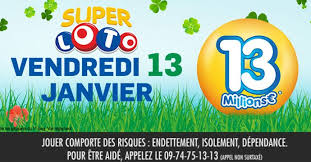 Maybe you would like to learn more about one of these? Jackpot De 13 Millions D Euros Pour Le Super Loto De La Fdj Loto Vendredi 13 13 Janvier