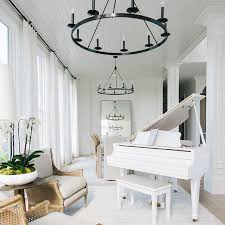 White Baby Grand Piano In Beautiful Living Room Regram Via Bzvsmffdbxk