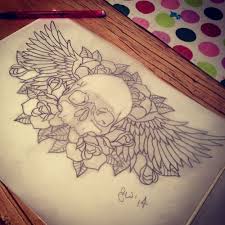 Wings Skull And Roses Tattoo Chest Piece Tattoos Rose Tattoos Stomach Tattoos