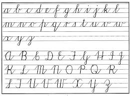 Cursive Writing Template Cursive Handwritng Chart Lower