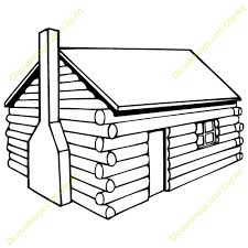 Log Cabin Clip Art Sketch Coloring Page Cabin Art Coloring Pages Log Cabin