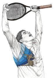 Tennis Sampras Poster By Paul Nelson Esch Displate In 2021 Pete Sampras Original Drawing Drawings