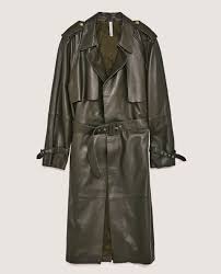 Image 8 De Trench En Cuir De Zara Leather Trench Coat Trench Coat Coat