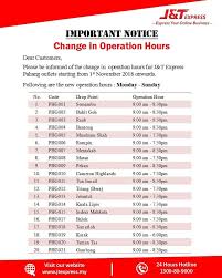 Attention To Our Valued Customers Here J T Express Pahang Facebook