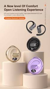 Real-Time AI Translation Earbuds Open Ear Clip On Design