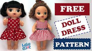 Diy How To Make A Baby Alive Doll Dress Free Pattern Baby Alive Doll Clothes Baby Doll Clothes Patterns Baby Alive Dolls