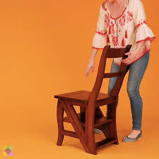 2 In 1 Ladder Chair Video Space Saving Furniture Wood Furniture Diy Home Decor Furniture
